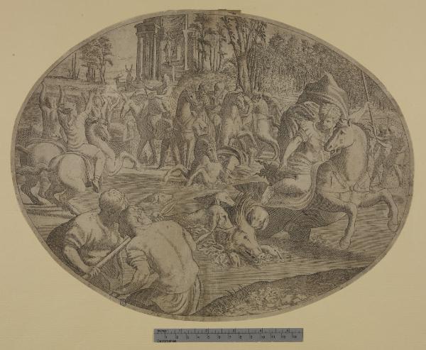 Giovane uomo a caccia di cinghiali