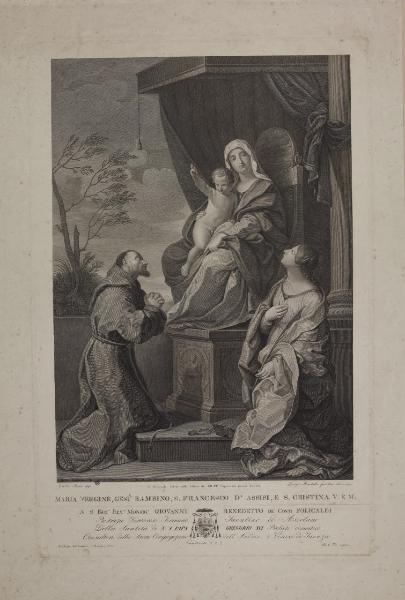 Maria Vergine, Gesù Bambino, S. Francesco d'Assisi, e S. Cristina V.E.M.