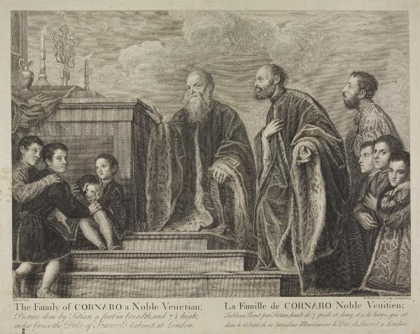 The Family of Cornaro a Noble Venetian - La Famille de Cornaro Noble Venetien