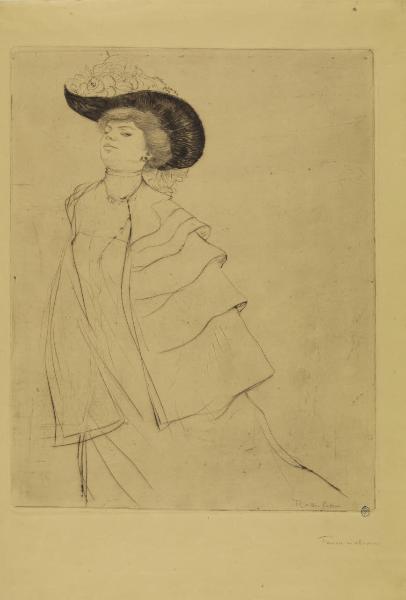 Femme en chapeau