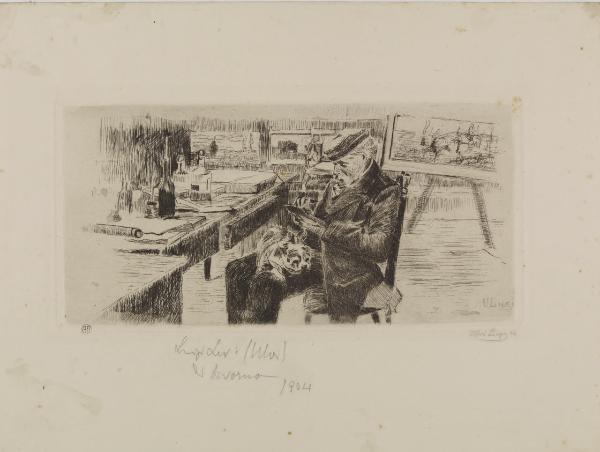 Ritratto di Giovanni Fattori nel suo studio
