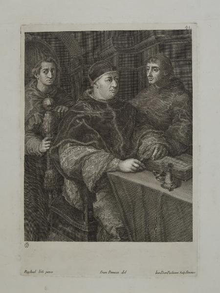 Ritratto di papa Leone X con i cardinali Luigi de' Rossi e Giulio de' Medici