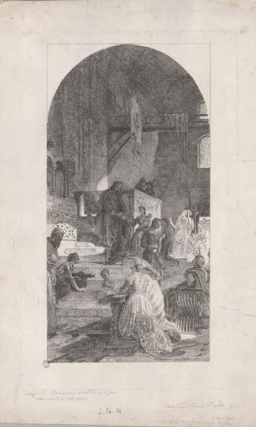 B. Bernardino da Feltre dà il pane nella carestia A. 1490
