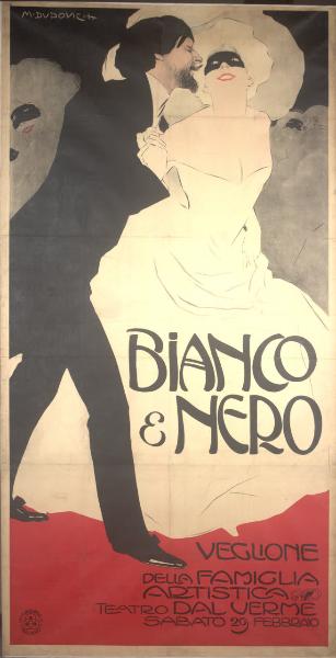 Bianco & Nero / Veglione della Famiglia Artistica. Teatro Dal Verme. Sabato 29 febbraio