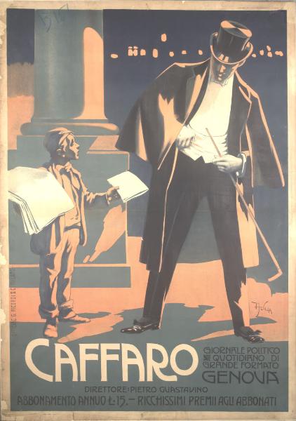 Caffaro / Giornale politico quotidiano grande formato - Genova. Direttore: Pietro Guastavino