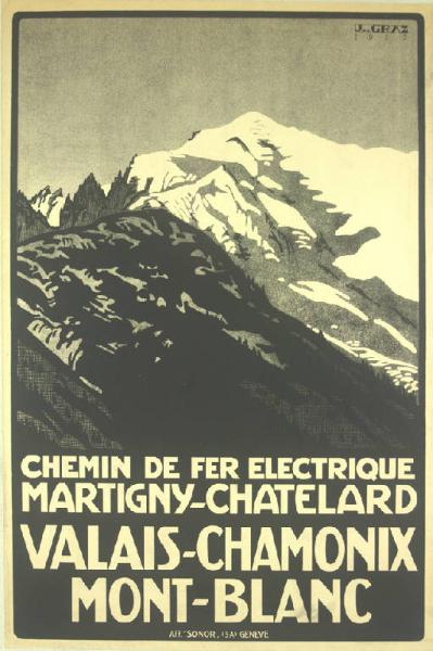 Chemins de fer electrique Chamonix, Mont Blanc, 1912