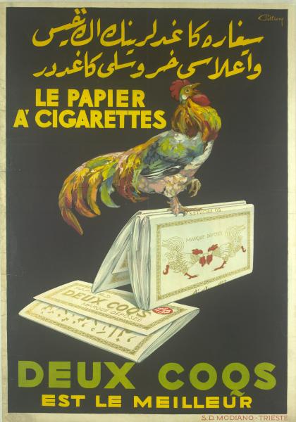 Le papier à cigarettes. Deux Coqs es le meilleur