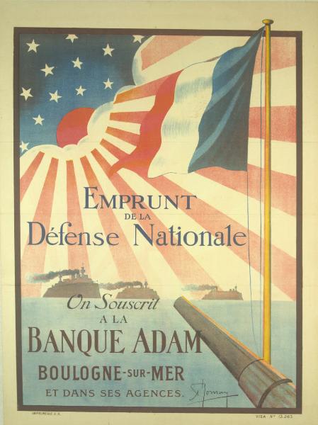 Emprunt de la Défense Nationale. On Souscrit a la Banque Adam