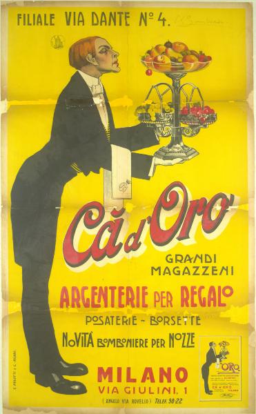 Cà d'Oro / Grandi magazzeni. Milano, via Giulini, 1. Filiale via Dante, 4