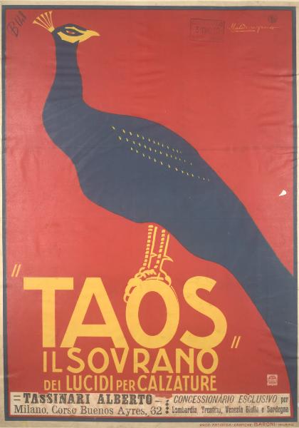 "Taos" / il sovrano dei lucidi per calzature. Tassinari Alberto concessionario esclusivo per Milano, Corso Buenos Ayres, 62