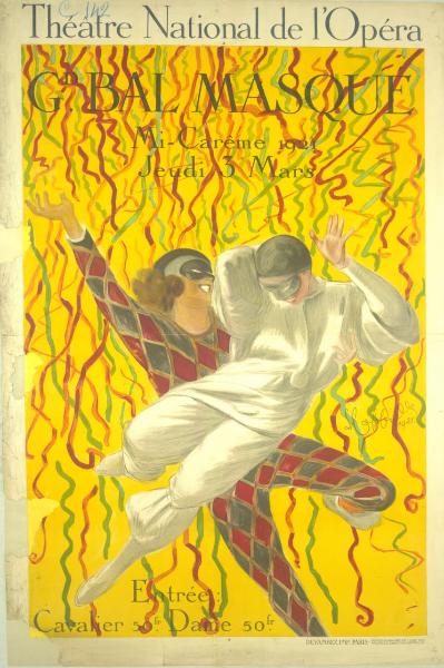 Grand Bal Masqué / Mi-Careme 1921, jeudi 3 mars. Théatre National de l'Opéra