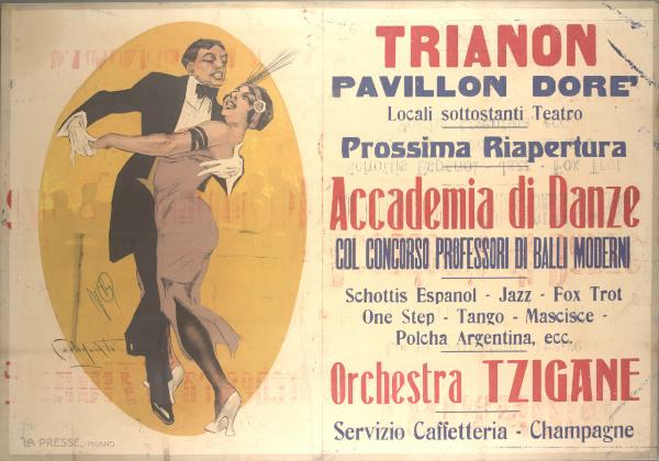 Trianon Pavillon Doré / Accademia di Danze con concorso di professori di balli moderni. Orchestra Tzigane