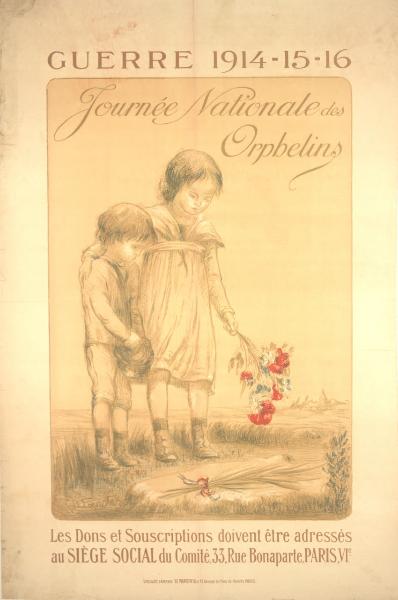 Guerre 1914 - 15 - 16. Journée Nationale des Orphelins
