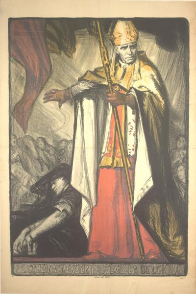 Le Cardinal Mercier protege la Belgique