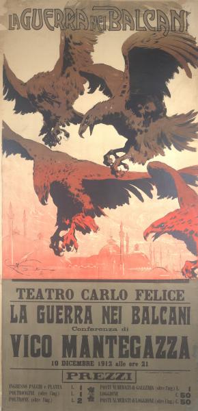 La Guerra nei Balcani / Teatro Carlo Felice. Conferenza di Vico Mantegazza. 10 dicembre 1912