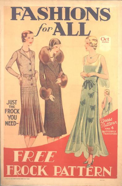 Free Frock Pattern - Fashions for all, 1930