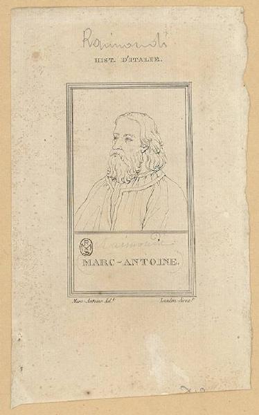 Autoritratto di Marcantonio Raimondi