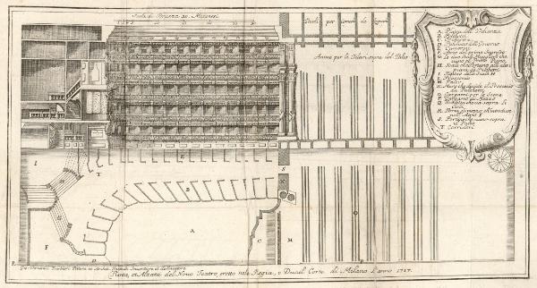 Milano. Ex Teatro Ducale (Pianta e alzata)
