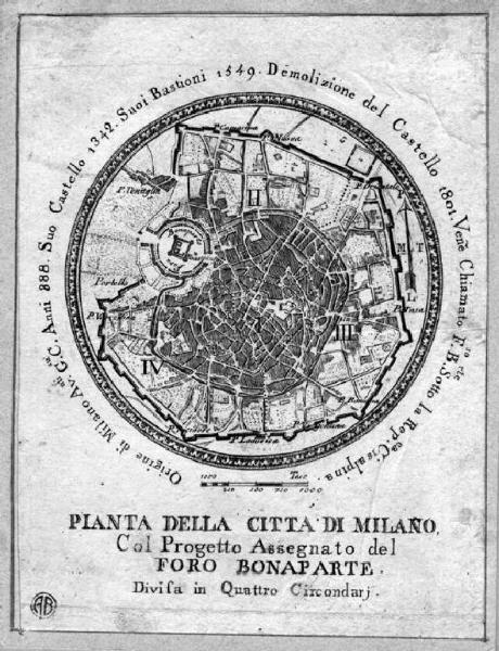 Milano. Pianta topografica