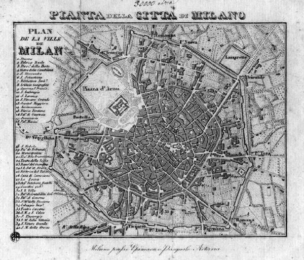 Milano. Pianta topografica