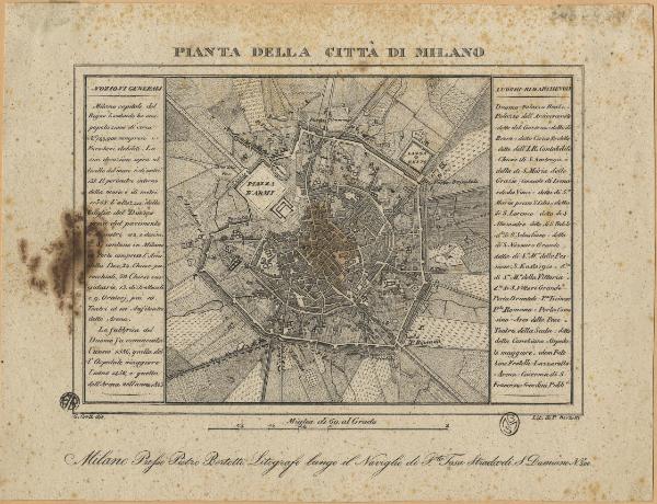 Milano. Pianta topografica
