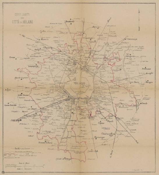 Milano e dintorni. Pianta topografica