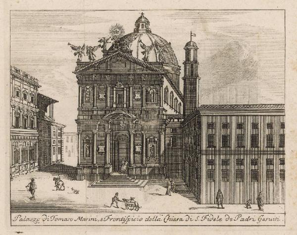 Milano. Palazzo Marino e Chiesa di S. Fedele