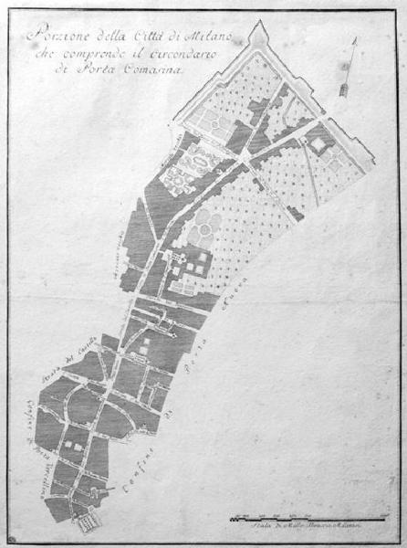 Milano. Pianta topografica del quartiere di Porta Comasina