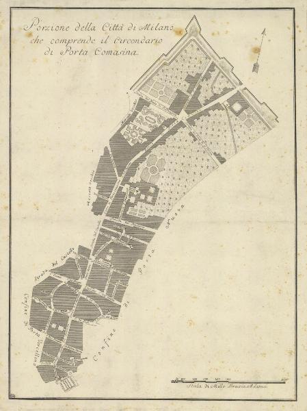 Milano. Pianta topografica del quartiere di Porta Comasina