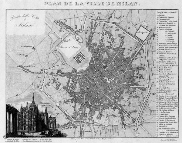 Milano. Pianta topografica