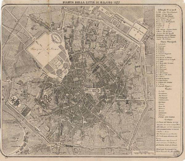 Milano. Pianta topografica