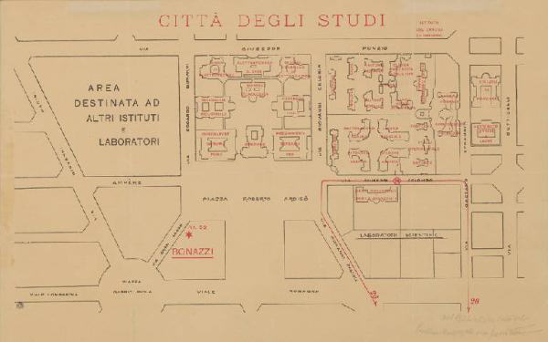 Milano. Pianta topografica di Città Studi