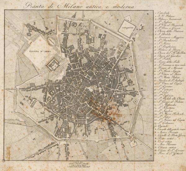 Milano. Pianta topografica