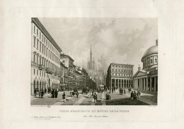 Milano. Corso Vittorio Emanuele ex Corso Francesco