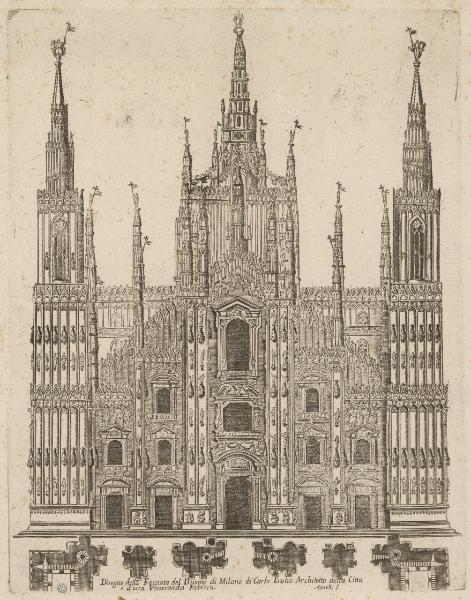 Disegno per la Facciata del Duomo di Milano di Carlo Butio architetto della Città et d’essa Veneranda Fabbrica