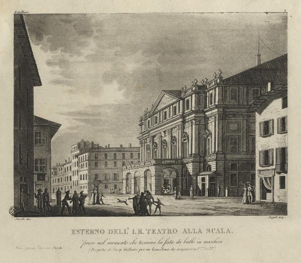 Esterno dell'I.R. Teatro alla Scala