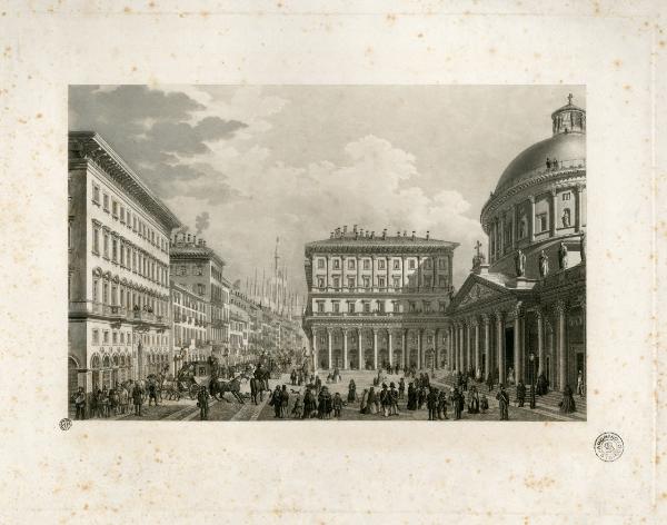 Milano. Hotel de la Ville e Piazza San Carlo