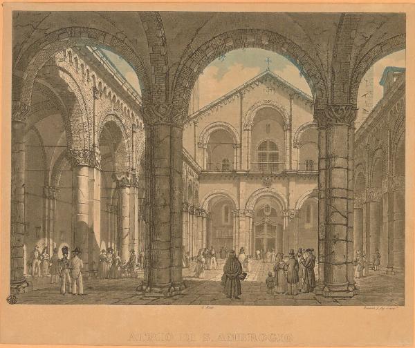 Milano. Atrio della Basilica di Sant'Ambrogio