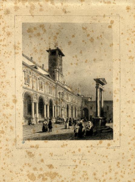 Milano. Palazzo dei Giureconsulti e Piazza Mercanti