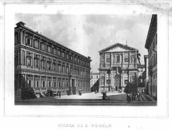 Milano. Palazzo Marino e Piazza San Fedele
