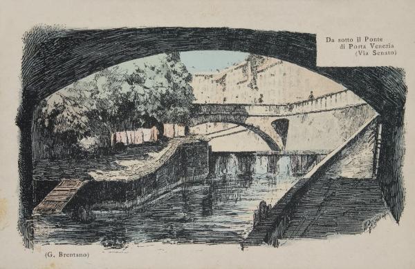 Milano. Naviglio. Ponte di Porta Venezia