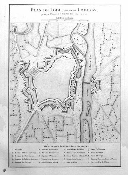 Lodi. Pianta topografica