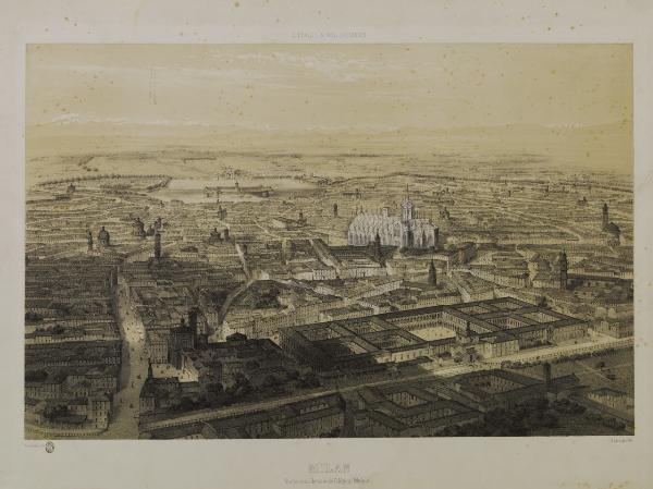 Milano. Veduta prospettica