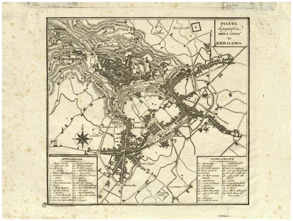 Bergamo. Pianta topografica