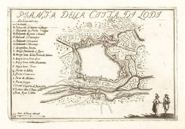 Lodi. Pianta topografica delle fortificazioni