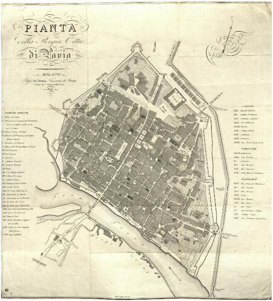 Pavia. Pianta della città