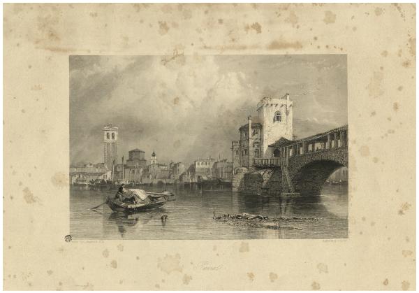 Pavia. Veduta dal ponte sul Ticino