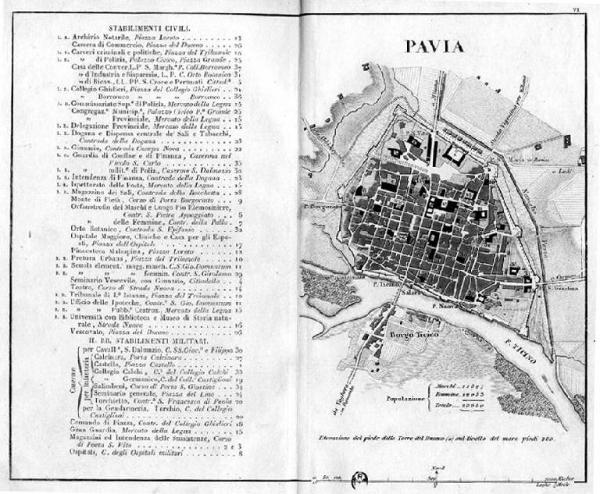 Pavia. Pianta topografica