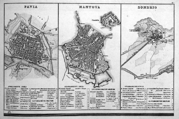 Pavia, Mantova e Sondrio