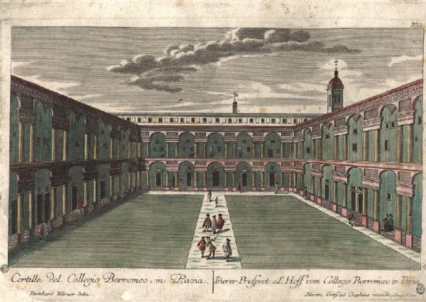 Pavia. Collegio Borromeo (Cortile)